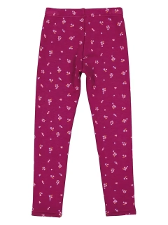 Topo dívčí zateplené legíny tmavě vínové s kytičkami velikost 146