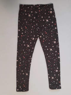 Dívčí zateplené legíny Topo in Fashion tmavě šedé s drobnými hvězdičkami a puntíky