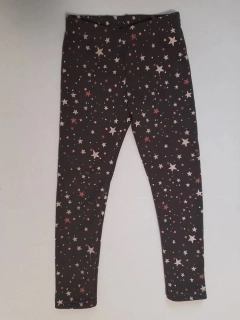 Dívčí zateplené legíny Topo in Fashion tmavě šedé s drobnými hvězdičkami a puntíky