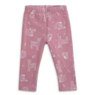 Dívčí zateplené legíny Topo in Fashion světle růžové se zvířátky