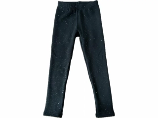 Dívčí zateplené legíny Topo in Fashion černé se třpytkami