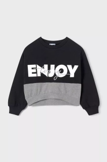 Dívčí mikina Crop top Mayoral 7406- 74 černá
