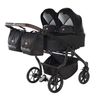 Kočárek pro dvojčata Jasmine Duo Life 03 Black