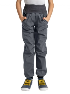 Dětské softshellové kalhoty Unuo bez zateplení Street šedá