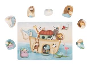 Little Dutch Vkládací puzzle se zvukem Noemova archa
