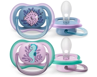 Philips AVENT Šidítko Ultra air Obrázek 6-18m  dívka, 2ks