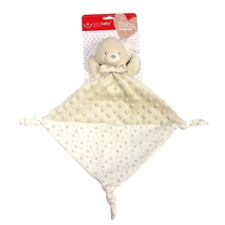 Usínáček-mazlíček Medvídek s čepičkou béžový Bobobaby