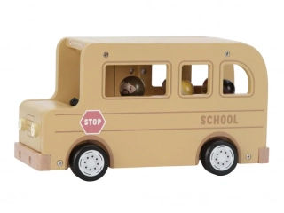 Little Dutch Školní autobus s figurkami dřevěný