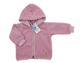 Kabátek pro miminko Lama s nášivkou starorůžová