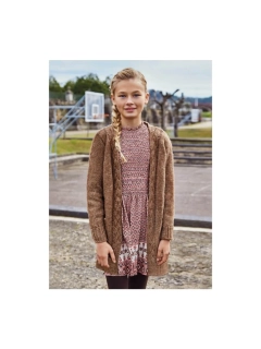 Dívčí pletený svetr cardigan Mayoral 7377-64 hnědý 