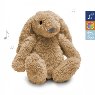 Zazu Králíček RO hnědý - Šumící zvířátko s nočním světlem a USB nabíjením