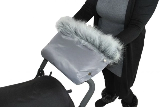 Emitex Rukávník na kočárek LUXURY - šedý