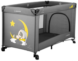 Cestovní postýlka BOMIMI LUNA black / sweet dreams xx