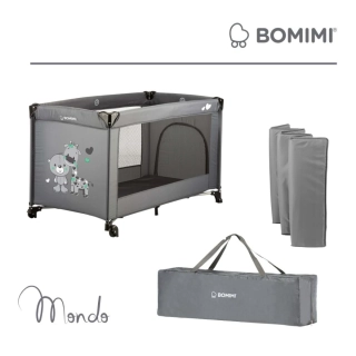 Bomimi Mondo 120 x 60 cm Giraffe & Bear/tmavě šedá