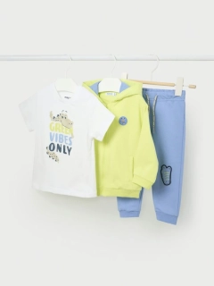 Chlapecká 3-dílná tepláková souprava Mayoral 1845-57 Crocodile limetová