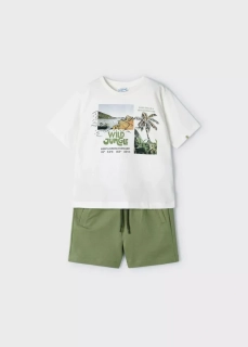 Chlapecká souprava s kraťasy Mayoral 3605-10 khaki