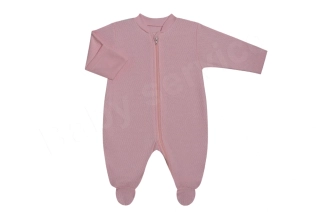 Overal na zip Vlnky růžový Baby Service 