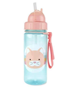 SKIP HOP Zoo Hrnek s brčkem PP bez PVC a BPA Kočička 12m+