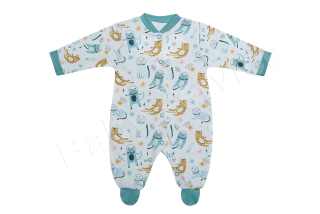 Overal bavlna Kočky Baby Service modrý