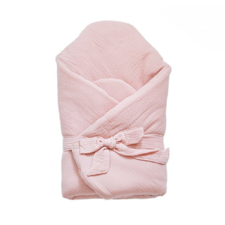 Mušelínová zavinovačka Baby R+R růžová