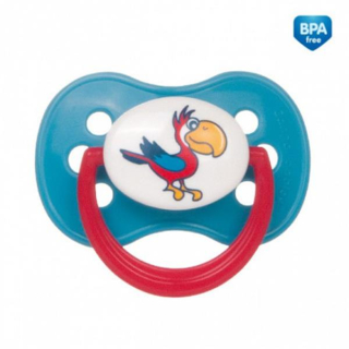 Canpol babies Dudlík 0-6m kaučukový třešinka Animals Ptáček 