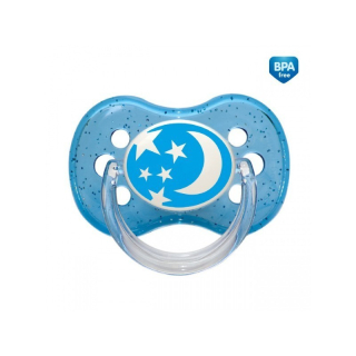 Canpol babies Dudlík 0-6m kaučukový třešinka modrý