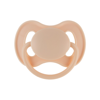 Canpol babies Dudlík 0-6m kaučukový třešinka 1ks NUDE krémový