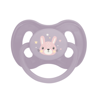 Canpol babies Dudlík 0-6m kaučukový třešinka 1ks CUTE ANIMALS fialový