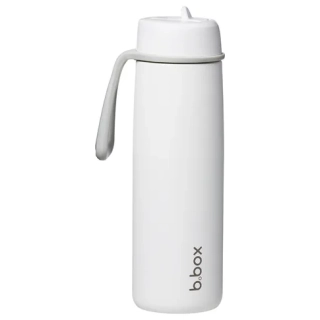 b.box Nerezová termolahev s brčkem 690 ml - White Out