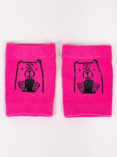 Dětské nákoleníky tmavě růžové Medvídek