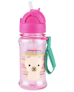 SKIP HOP Zoo tritan Láhev s brčkem 355ml Lama  12m+