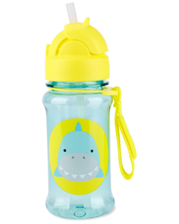 SKIP HOP Zoo tritan Láhev s brčkem 355ml Žralok  12m+
