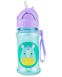 SKIP HOP Zoo tritan Láhev s brčkem 355ml Jednorožec  12m+