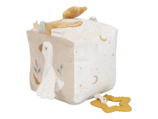 Little Dutch Kostka textilní s aktivitami Newborn Naturals