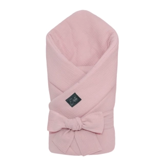 Mušelínová zavinovačka pro miminko Powder pink 85x85 cm