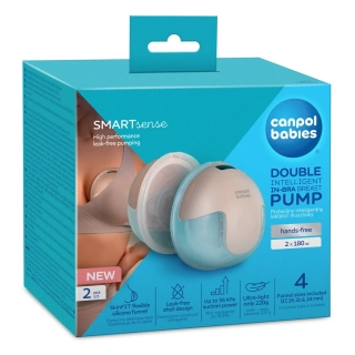Canpol babies Dvojitá elektrická odsávačka mateřského mléka do podprsenky SmartSense