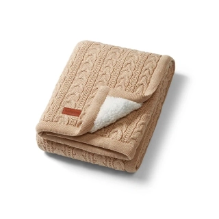 BABYONO Deka bavlněná s fleecovou podšívkou 75 x 100 cm šedá