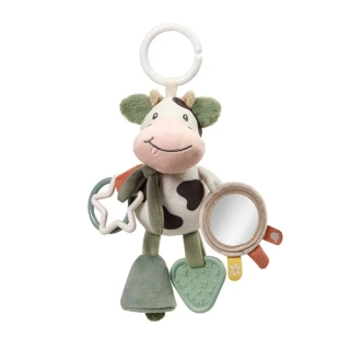 BABYONO Plyšová senzorická hračka - Kravička BINGO