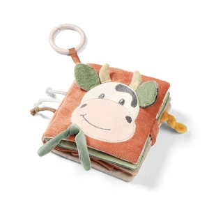 BABYONO Měkká senzorická knížka Kravička BINGO