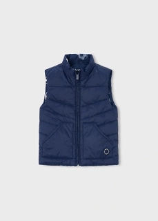Chlapecká oboustranná prošívaná vesta Fotbal  Mayoral 3380-92 Tmavě modrá