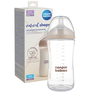 Canpol babies Lahev antikoliková Natural Shape 330ml