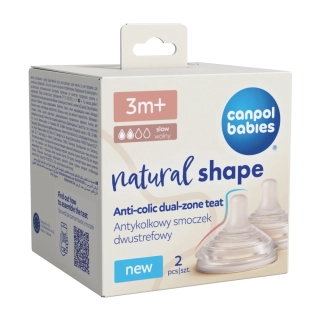 Canpol babies Savička k lahvi Natural Shape 3m+ 2ks