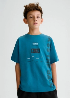 Chlapecké triko krátký rukáv Game Mayoral 6034-24 Tyrkysově modré