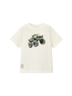 Chlapecké triko krátký rukáv Mayoral 3069-48 Monster Truck Světle krémové