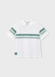 Chlapecké triko polo krátký rukáv Mayoral 3107-38 Bílé s pruhy