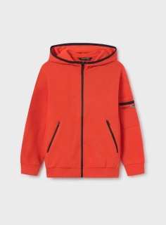 Chlapecká mikina na zip s kapucí Mayoral 6490-15 Oranžová