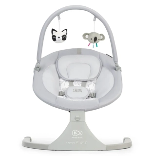 KINDERKRAFT Lehátko houpací s melodií 2v1 LULI grey, do 9 kg
