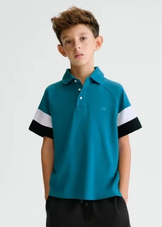 Chlapecké triko polo krátký rukáv Mayoral 6165-63 Tyrkysové