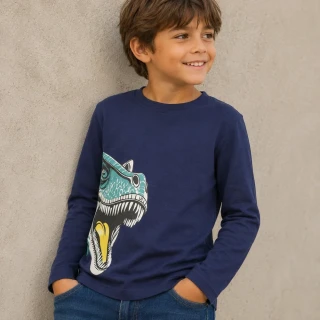 Chlapecké triko Dinosauři Blue Seven 850802 Tmavě modré 