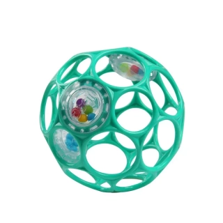 Hračka/chrastítko OBALL RATTLE 10cm 0m+, dark turquoise